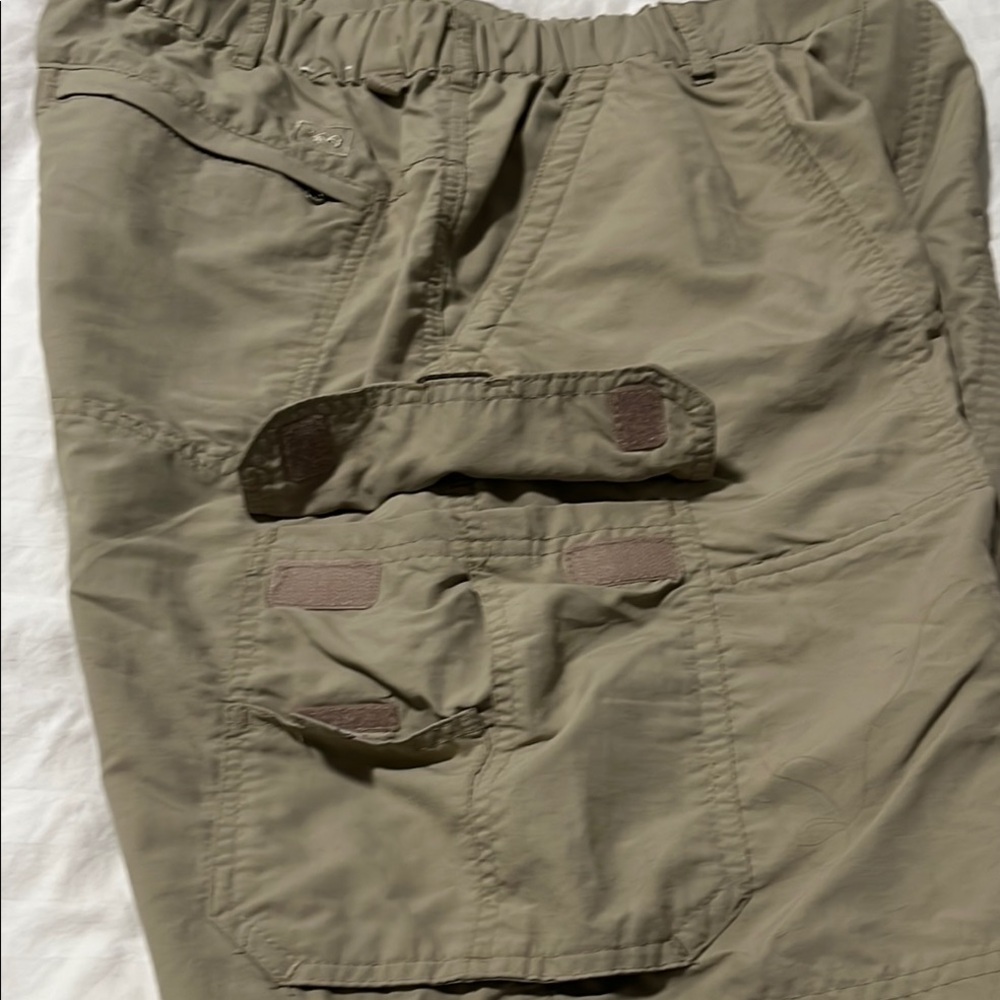 REI UPF 50+ TAN CARGO HIKING SHORTS Size L - Picture 4 of 9